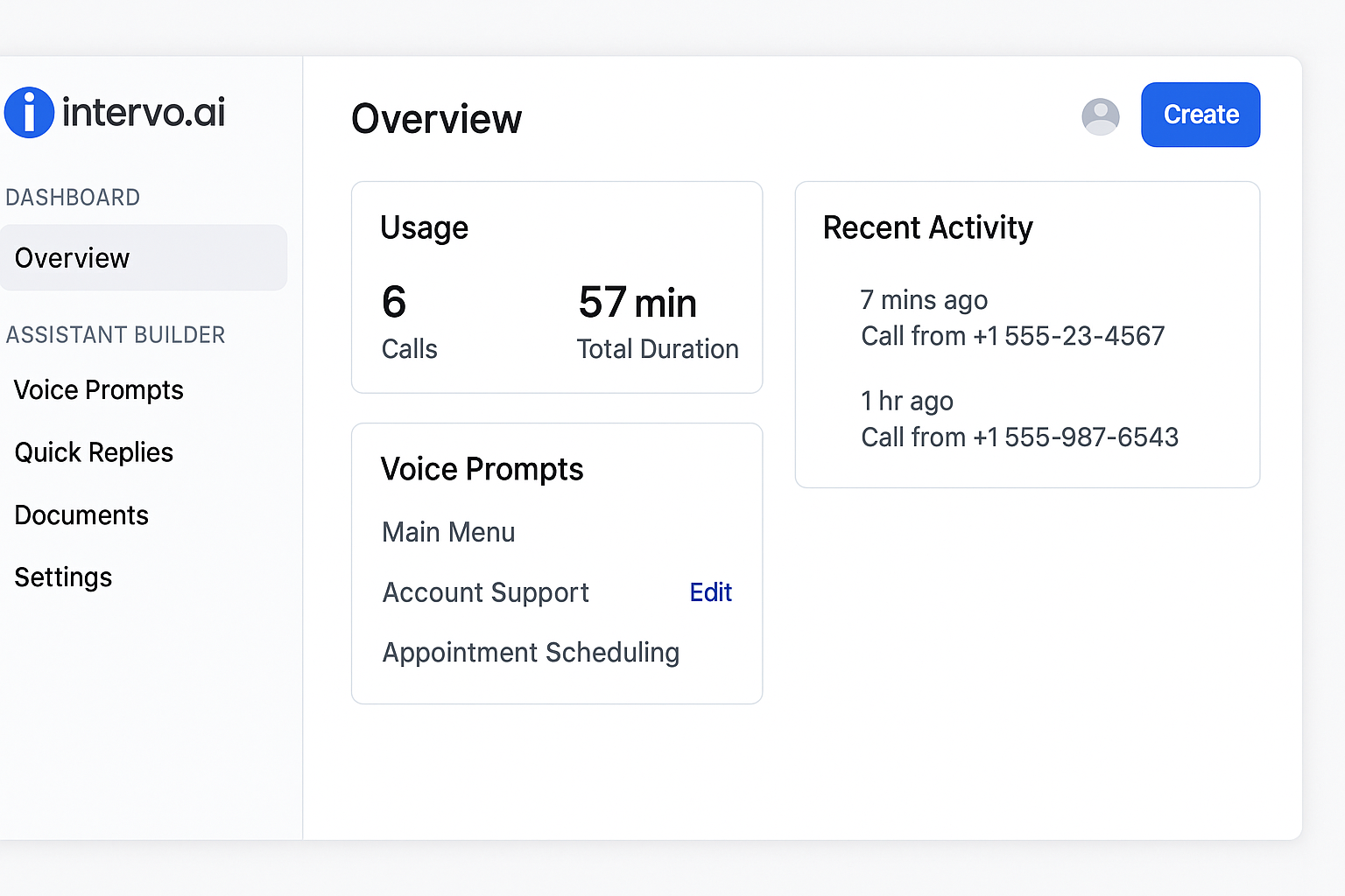AI Voice agent-intervo.ai